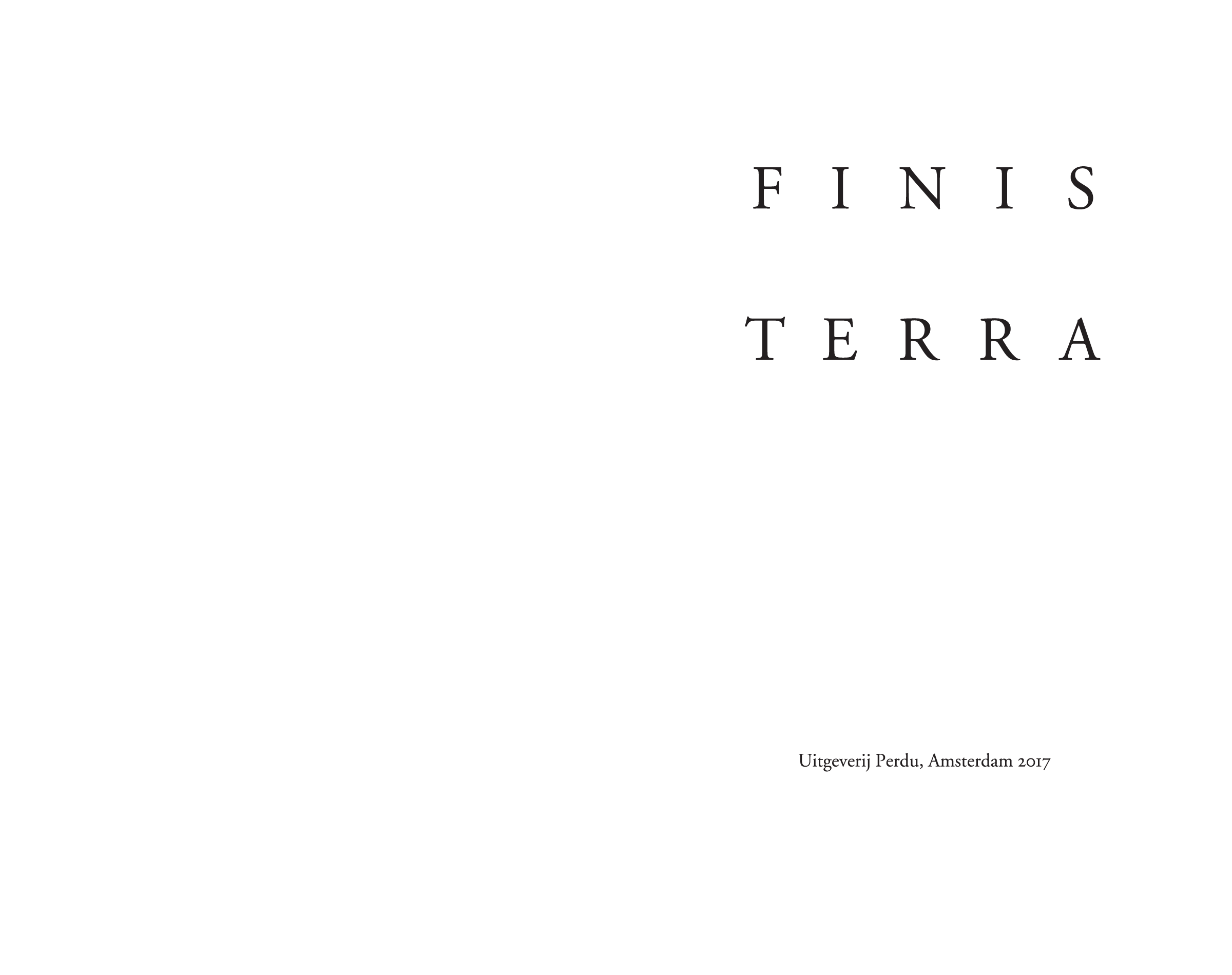 Finisterra · grafisch vormgegeven door Sanne Beeren