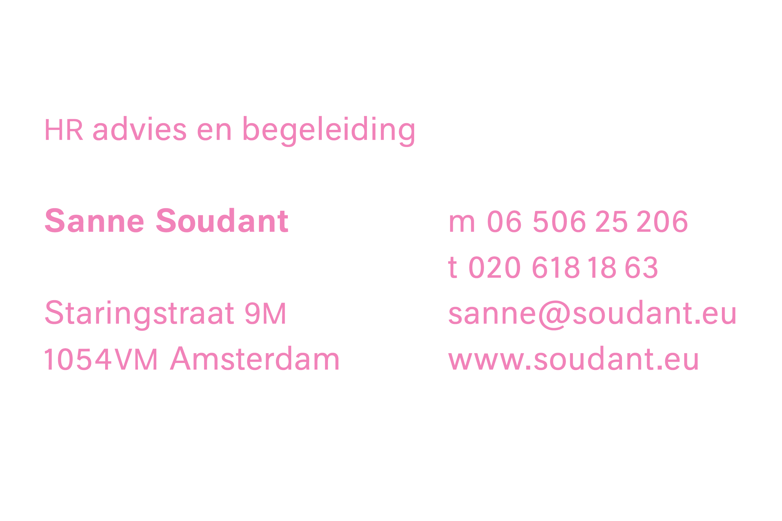 Sanne Soudant (huisstijl) · grafisch vormgegeven door Sanne Beeren