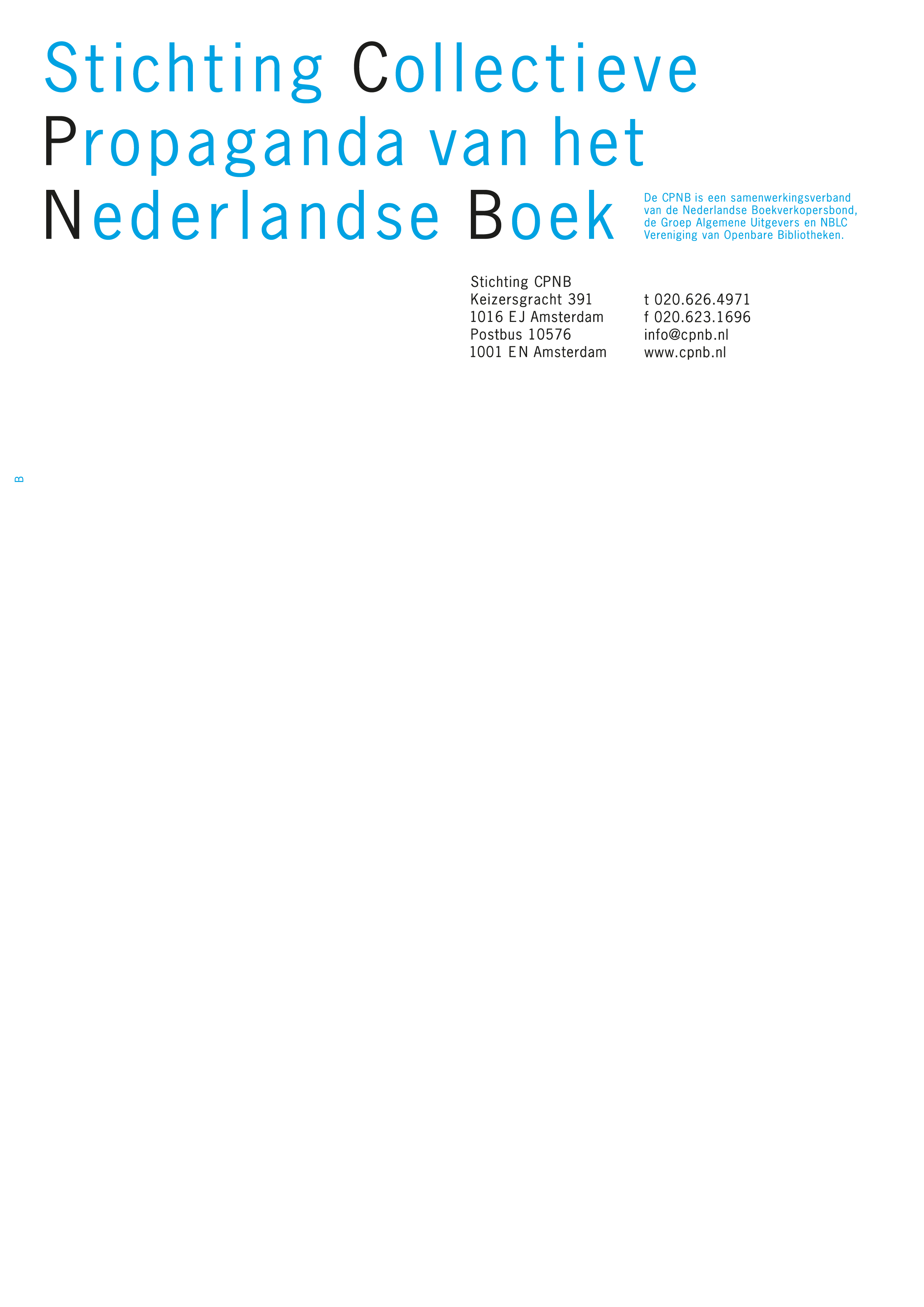 CPNB Huisstijl · grafisch vormgegeven door Sanne Beeren